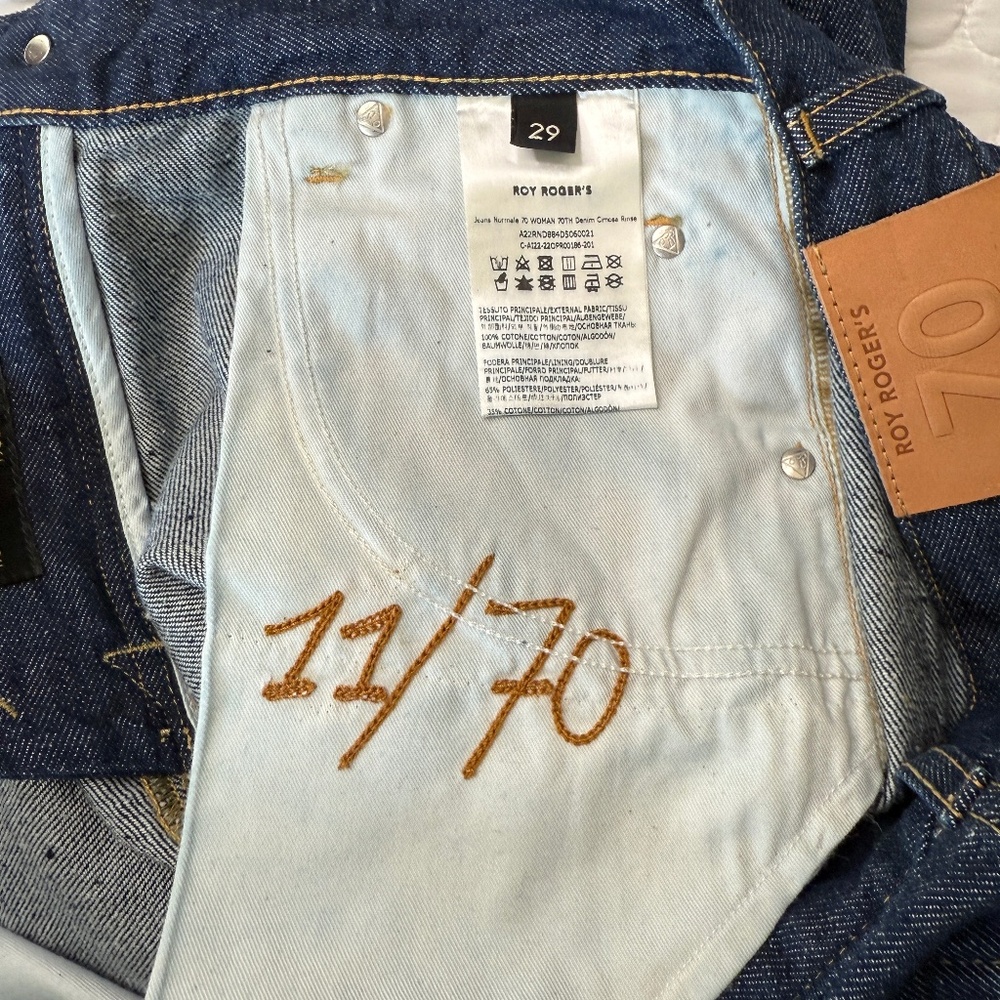 Roy Roger's 70th Anniversary Selvedge Denim Jeans Made in Italy Size 29 - Picture 4 of 14